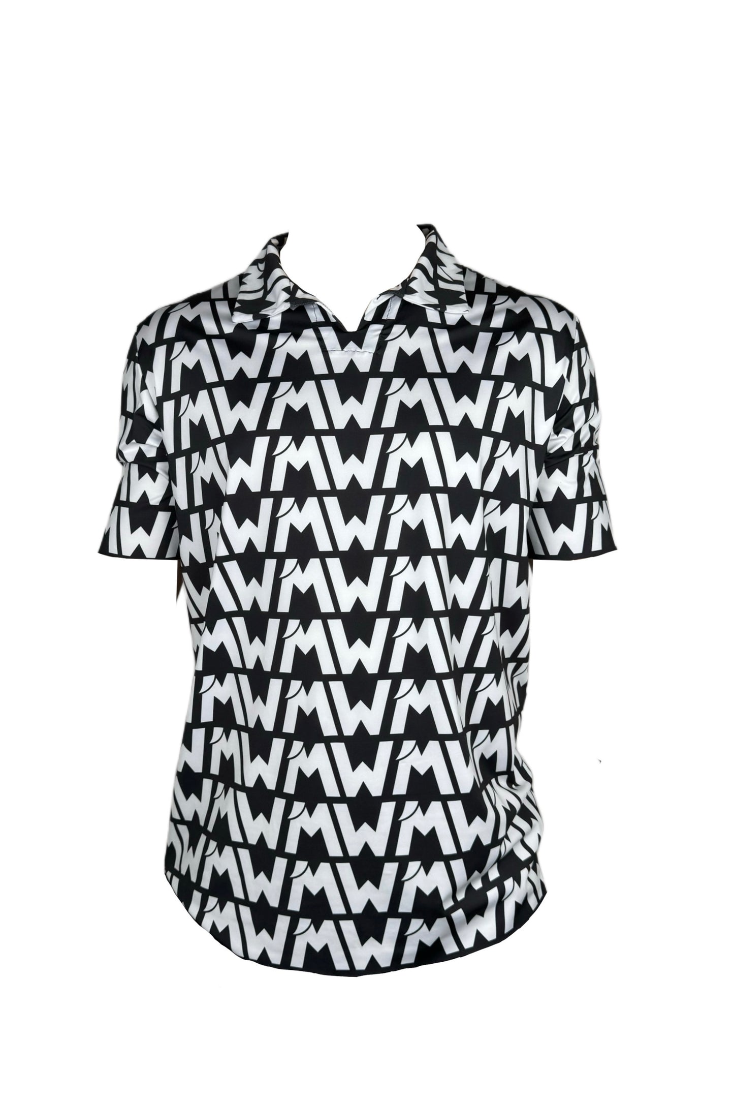 MAGLIA TUTTA LOGATA CON COLLETTO