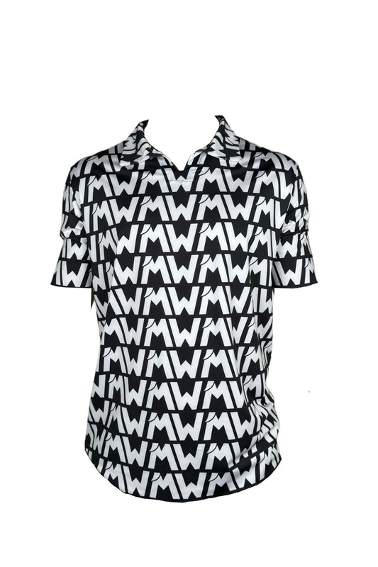 MAGLIA TUTTA LOGATA CON COLLETTO